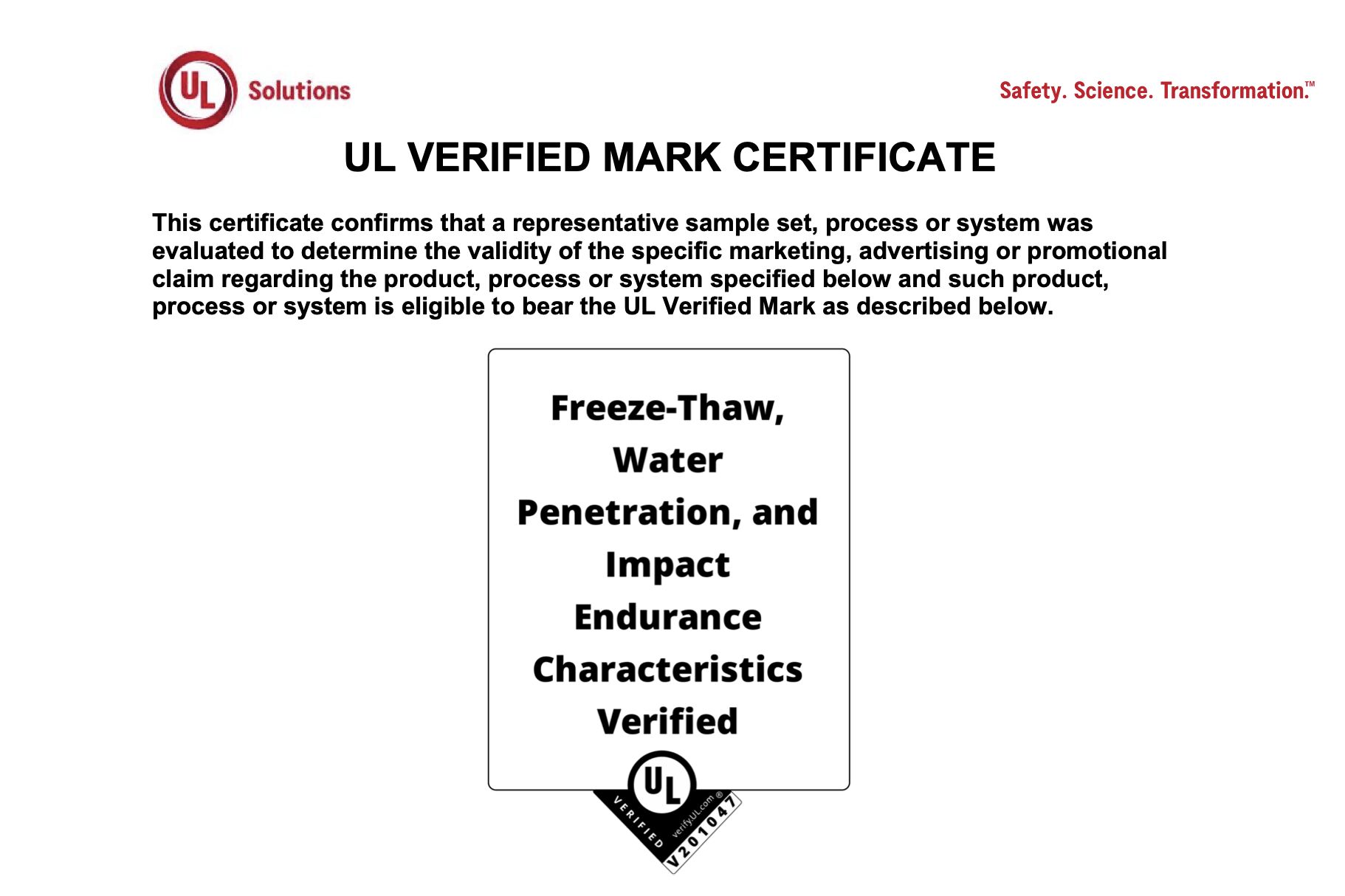 UL Certificate Alchemco